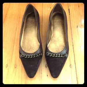 Talbots brown suede flats