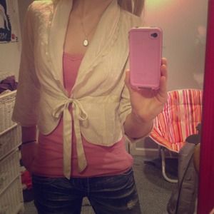 A cream colored jacket