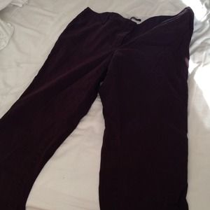 Burgundy ankle length trousers