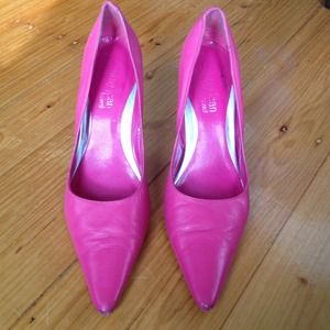 Genuine leather Cathy Jean pink heels