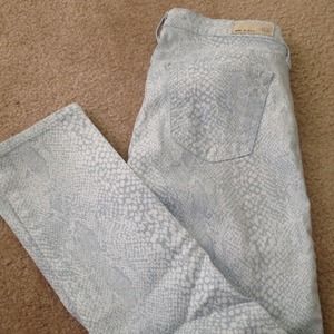 AG legging ankle snake print jeans