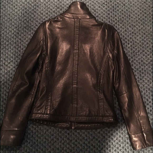 🚨REDUCED!🚨 Calvin Klein Black Leather Jacket - Picture 4 of 4