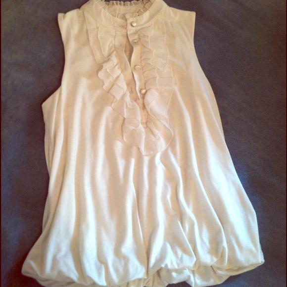 Dressy tank style ruffled top