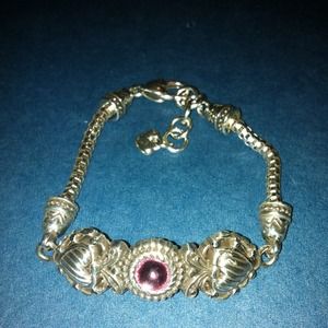 Genuine Brighton bracelet. Silver with pink stone