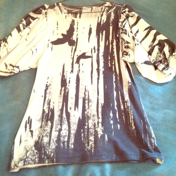 Gray & White dove top