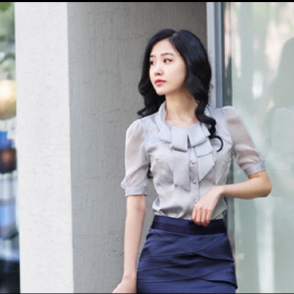 Grey work blouse