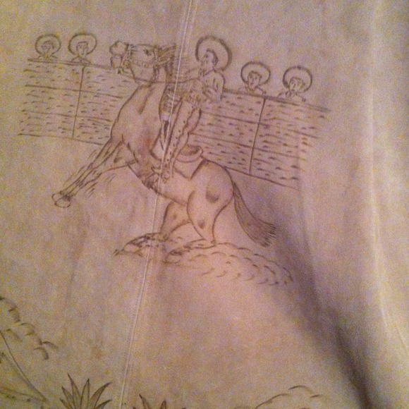 All Leather poncho real from Mexico - Picture 2 of 3