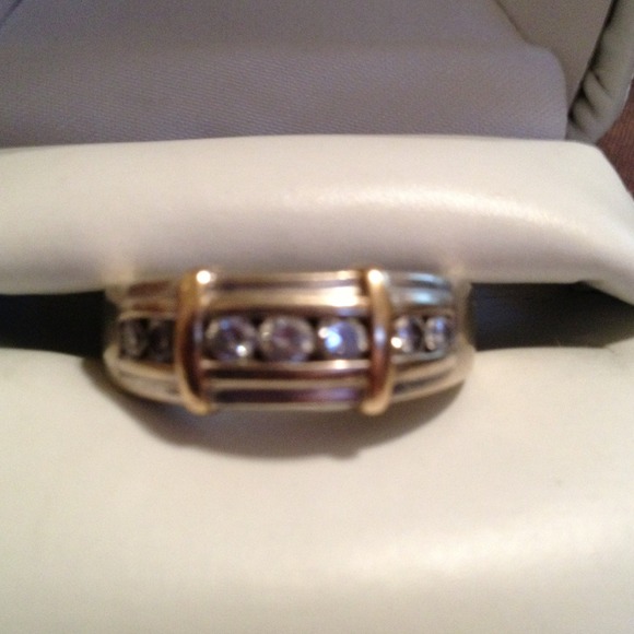 Mens wedding band with diamonds