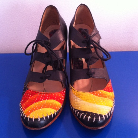 Reduced!! Anthropologie lace-up heels