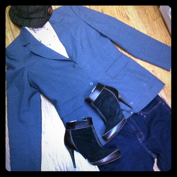 Size 10 Brooks Brothers Gray Blazer or Suit Jacket