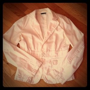 White cotton J. Crew blazer