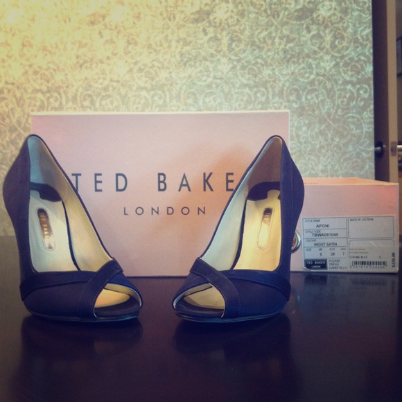 Ted Baker night satin open toe shoes!