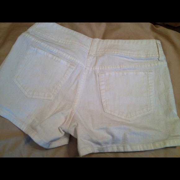 White Denim Shorts - Picture 2 of 2