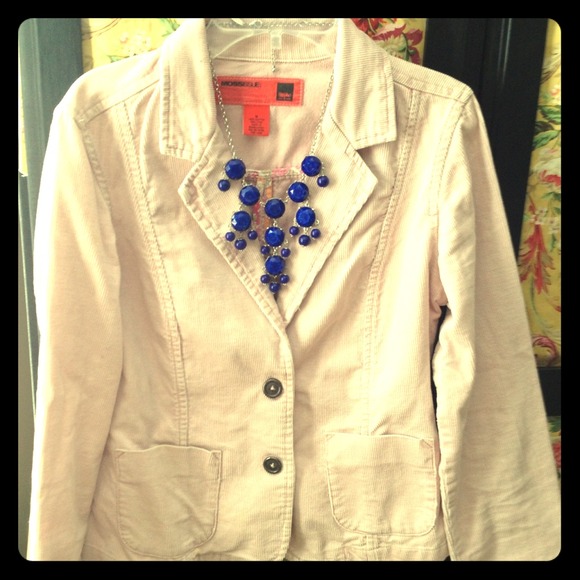 Pink cord blazer