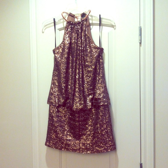 Laundry by Shelli Seigel rose gold sequined dress!