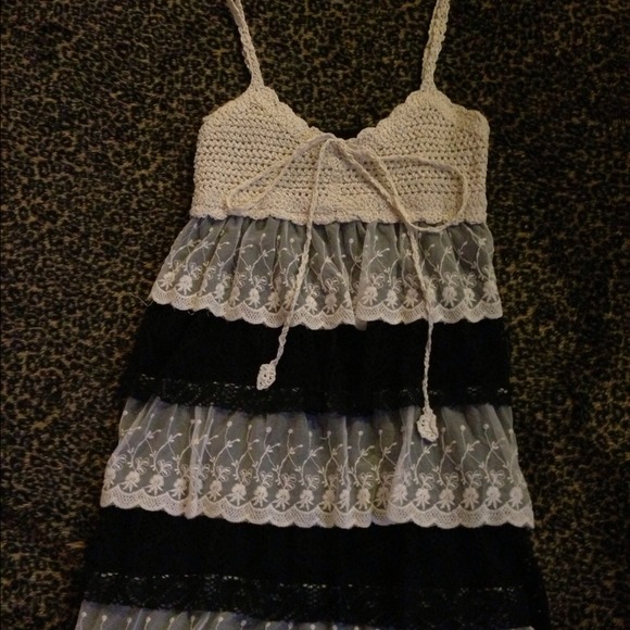 Rainbow crochet dress