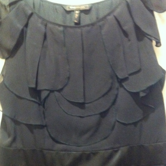 Bcbg petal and satin black dress!