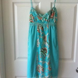 Mint lace flower dress