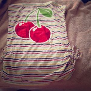 Striped Cherry Tub Top