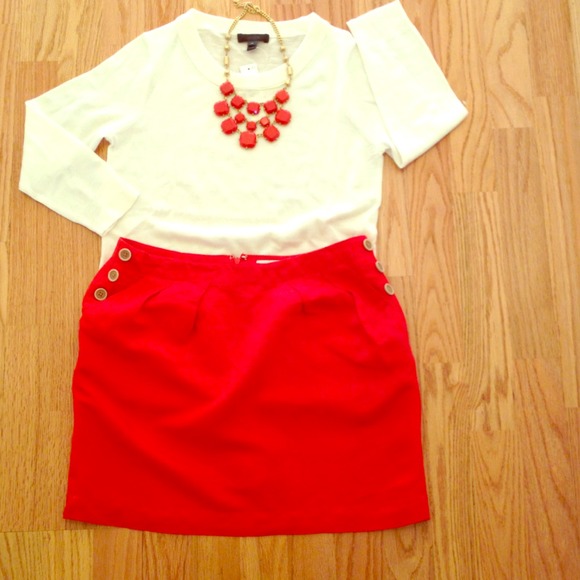 Banana Republic Dresses & Skirts - SOLD!! Orange Linen Skirt