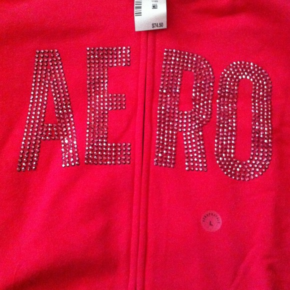 ✨Sold✨Aeropostale pink zip up hoodie - Picture 2 of 3