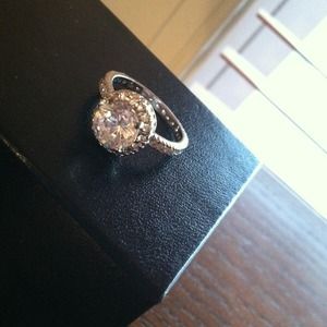 Beautiful faux diamond ring fits 7-7.5