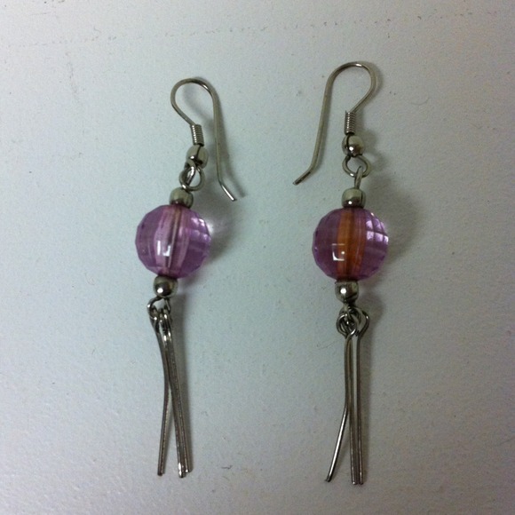 Purple dangling earrings!
