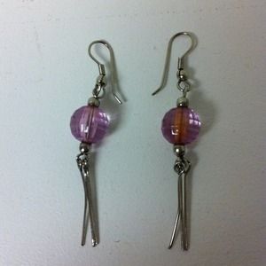 Purple dangling earrings!