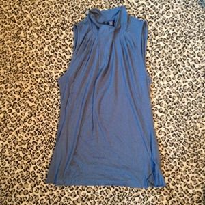 BANANA REPUBLIC Teal sleeveless rayon shell M