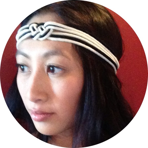 Black and white headband
