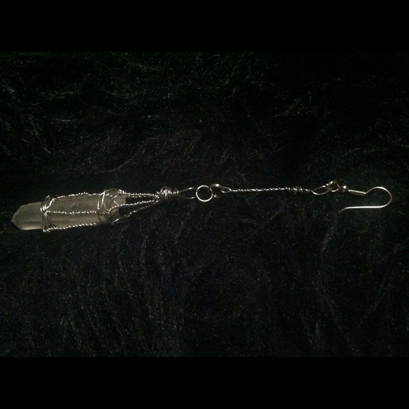 Hand made crystal quarts earring