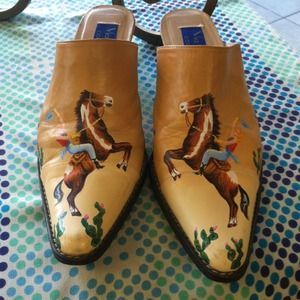 Mule cowboy boots