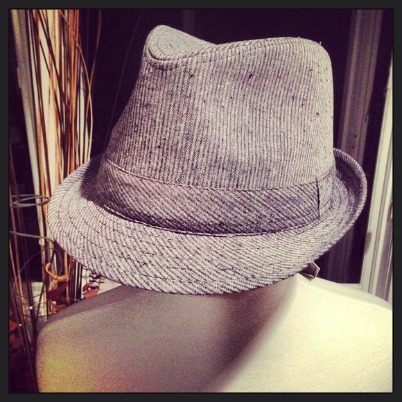 ?Fedora!! NWT Grey and Black Pinstripe ?