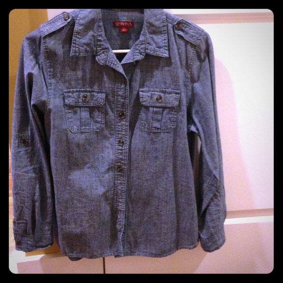 Reduced-soft denim colored Merona shirt