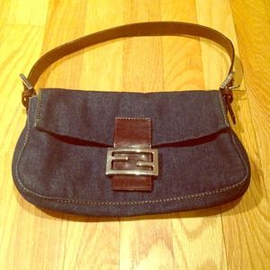 Vintage FENDI Denim Baguette