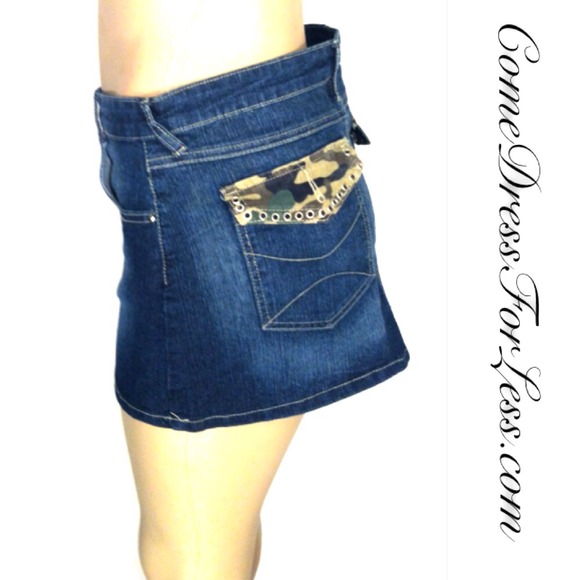 Jean Mini Skirt - Picture 2 of 3