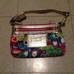 BUNDLED! Bright Coach wristlet!