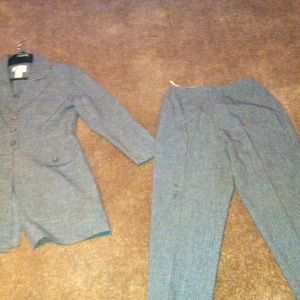 Gray women's woman's pant suit