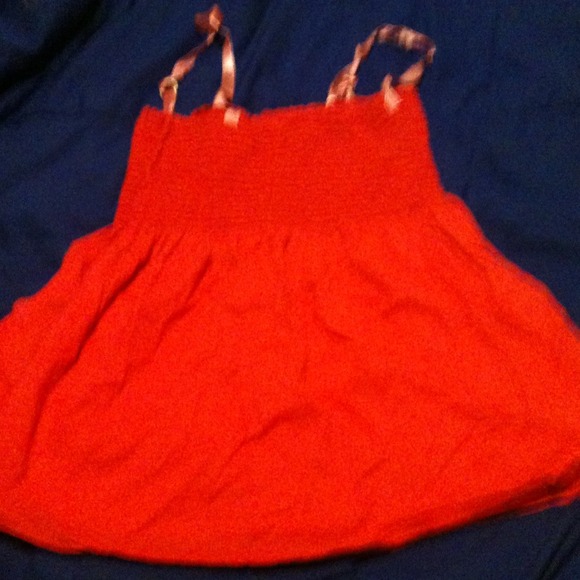 Spaghetti strap shirt.