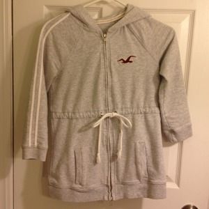 Hollister Zip and tie sweater