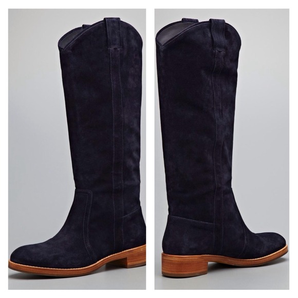 ❌SOLD❌Via Spiga Gillian Boots - Navy Suede NWOB - Picture 4 of 4