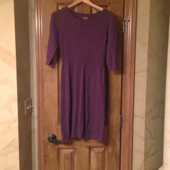 Purple knit dress