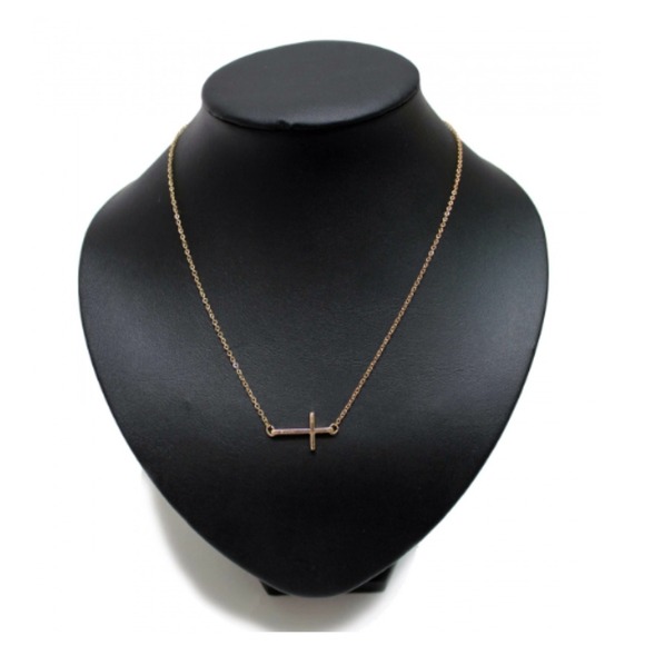 Side Cross Necklace BNWT