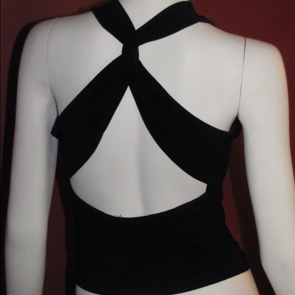 Cross back black top - Picture 2 of 2