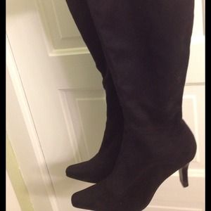 Jennifer Moore faux suede black boots