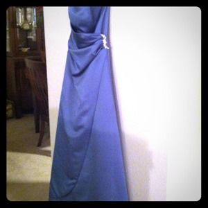 Steele blue prom dress.