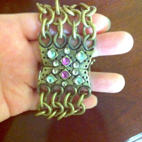 Jewel mint chain bracelet