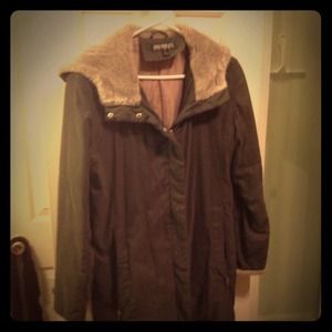 Bromley warm army green coat