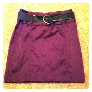 Plum pencil skirt