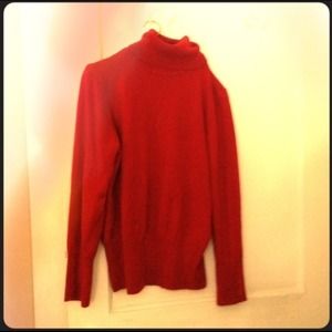 JM Collection medium cowl neck red sweater